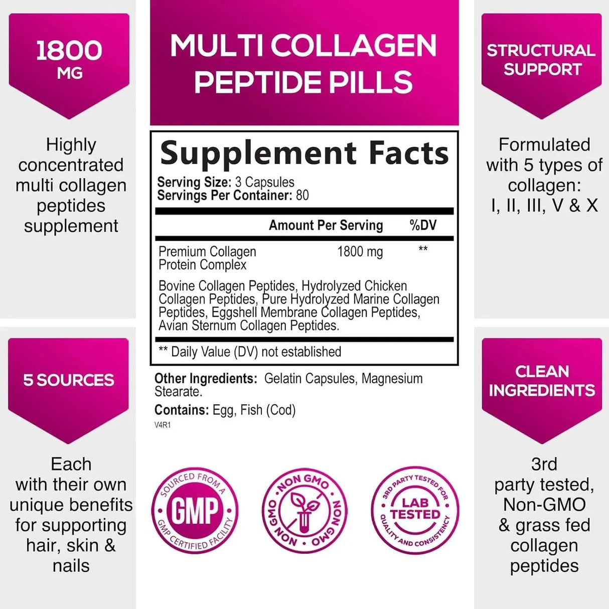 NATURE'S NUTRITION - Nature's Nutrition Multi Collagen Complex 240 Capsulas - The Red Vitamin MX - Suplementos Alimenticios - {{ shop.shopifyCountryName }}