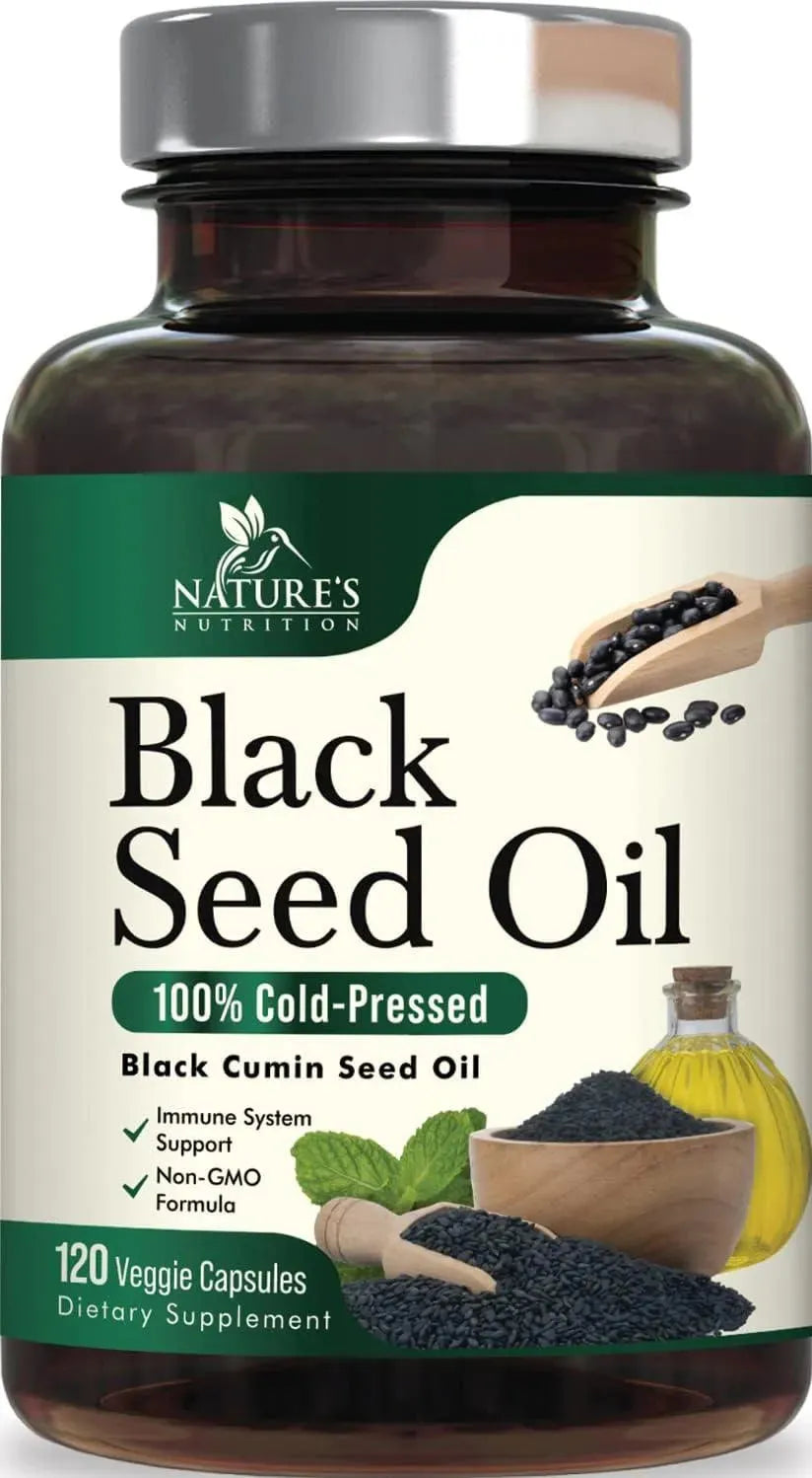 NATURE'S NUTRITION - Nature's Nutrition Premium Black Seed Oil Capsules 1000Mg. 120 Capsulas - The Red Vitamin MX - Suplementos Alimenticios - {{ shop.shopifyCountryName }}