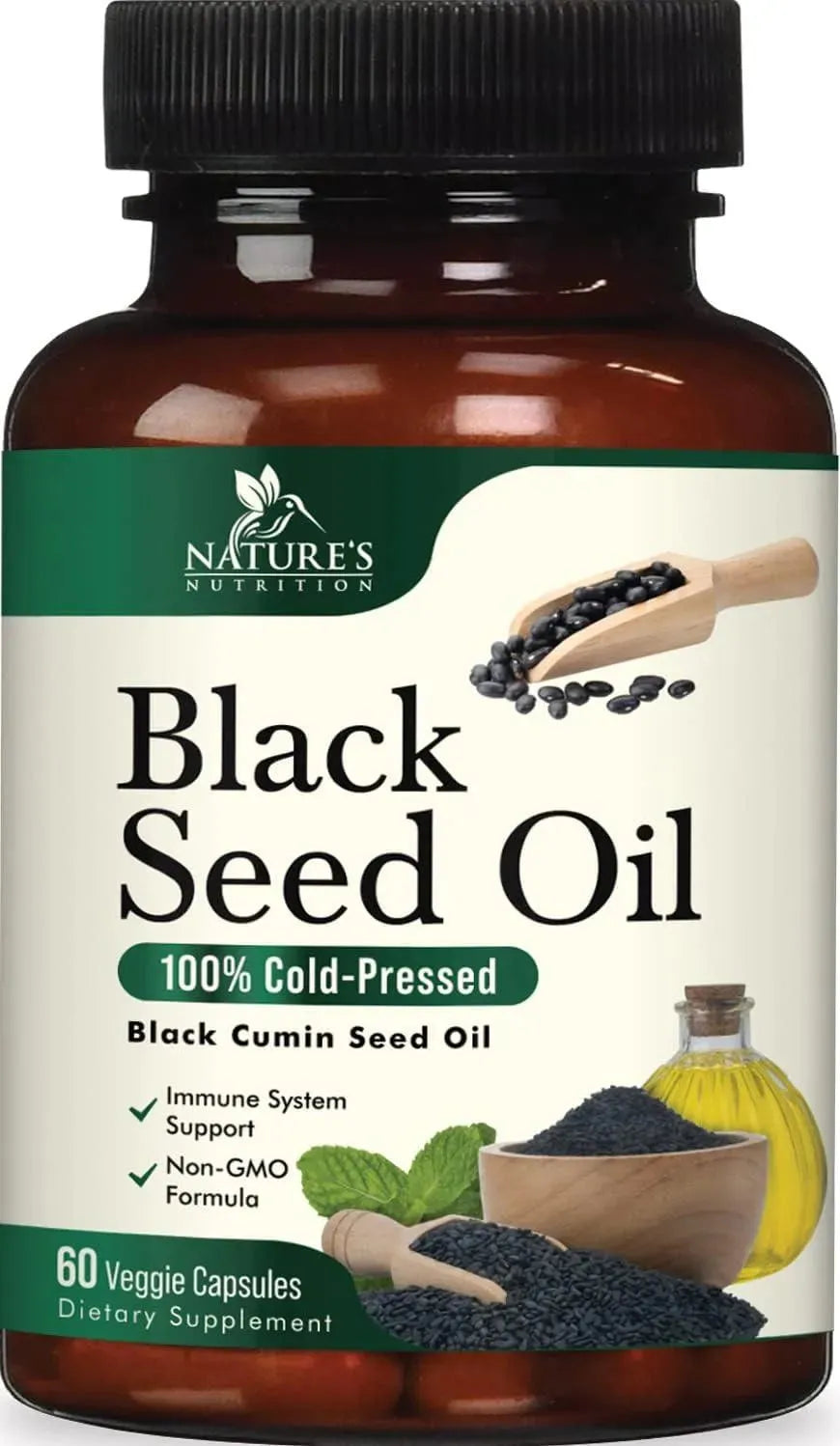 NATURE'S NUTRITION - Nature's Nutrition Premium Black Seed Oil Capsules 1000Mg. 60 Capsulas - The Red Vitamin MX - Suplementos Alimenticios - {{ shop.shopifyCountryName }}