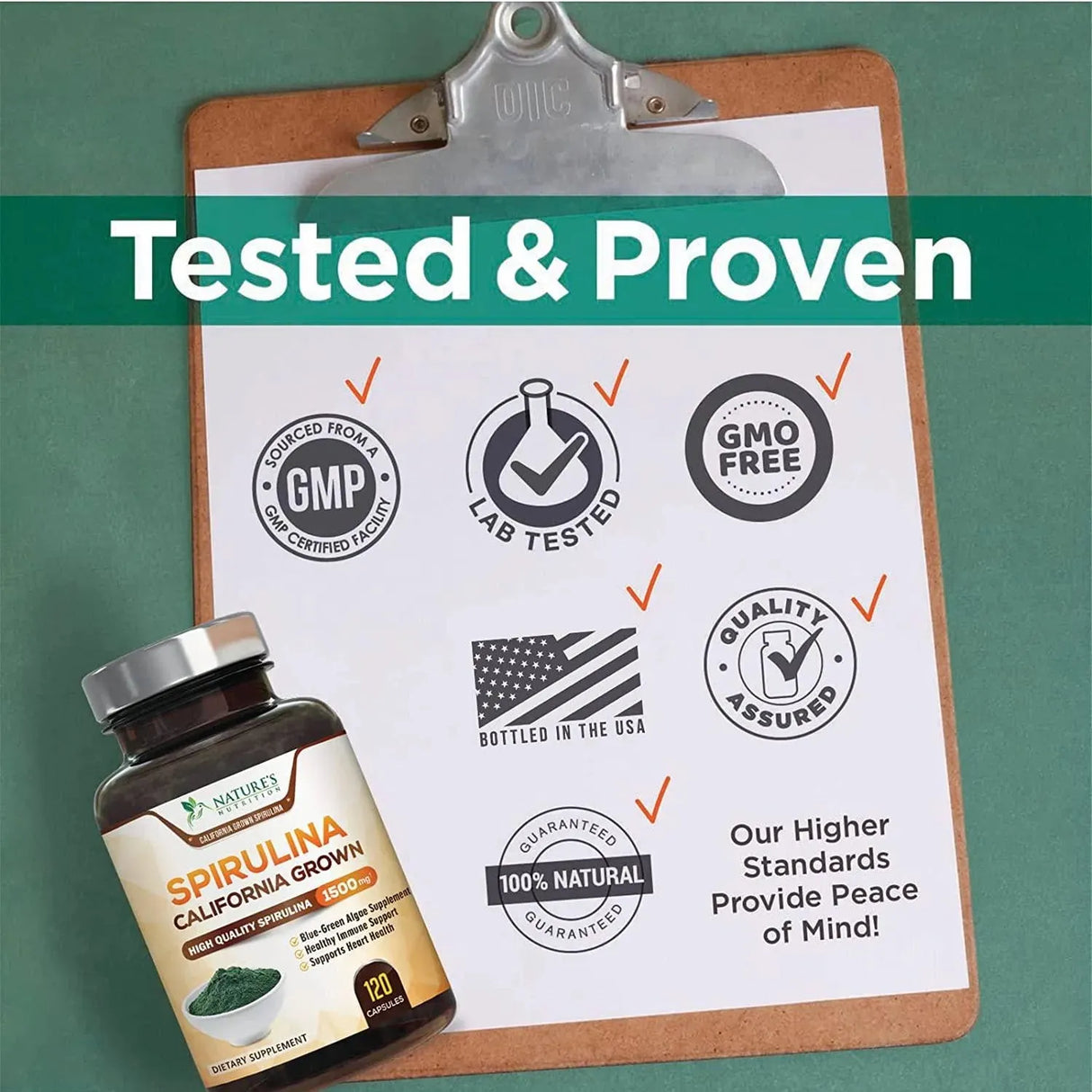 NATURE'S NUTRITION - Nature's Nutrition Spirulina 500Gr. 120 Capsulas - The Red Vitamin MX - Suplementos Alimenticios - {{ shop.shopifyCountryName }}