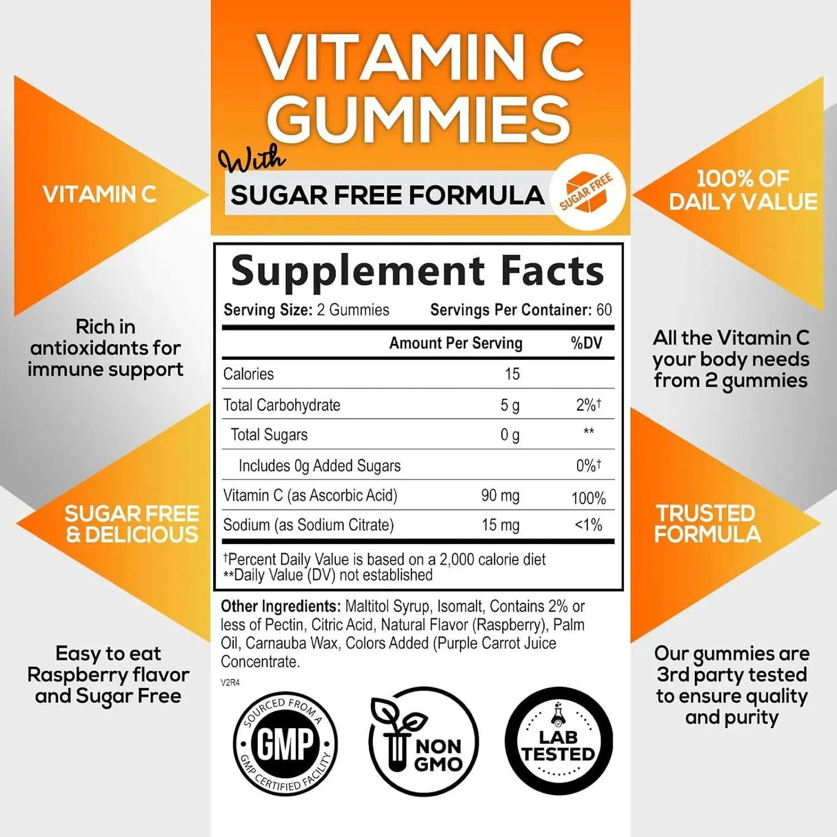 NATURE'S NUTRITION - Nature's Nutrition Sugar Free Vitamin C Gummies 120 Gomitas - The Red Vitamin MX - Suplementos Alimenticios - {{ shop.shopifyCountryName }}