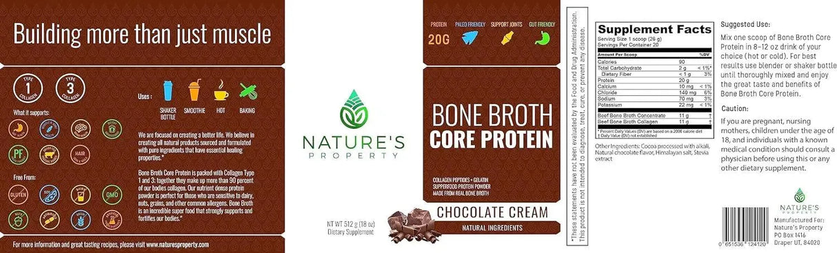 NATURE'S PROPERTY - Nature's Property Chocolate Bone Broth Protein Powder 512Gr. - The Red Vitamin MX - Suplementos Alimenticios - {{ shop.shopifyCountryName }}