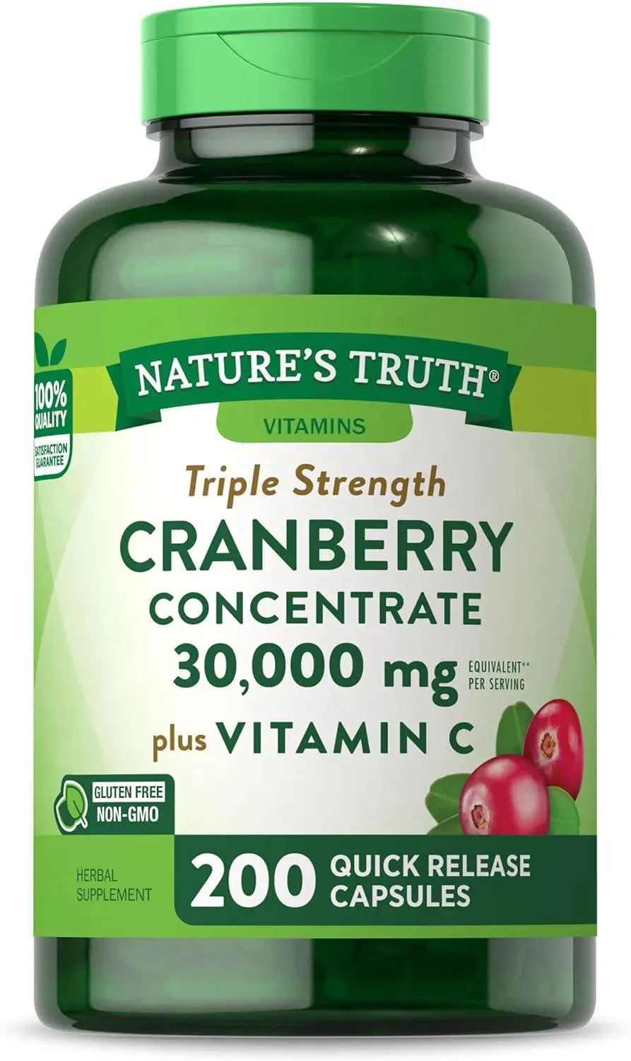 NATURE'S TRUTH - Cranberry Concentrate Plus Vitamin C 200 Capsulas - The Red Vitamin MX - Suplementos Alimenticios - {{ shop.shopifyCountryName }}