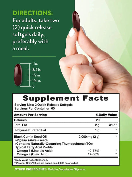 NATURE'S TRUTH - Nature's Truth Black Cumin Seed Oil 2000Mg. 120 Capsulas Blandas - The Red Vitamin MX - Suplementos Alimenticios - {{ shop.shopifyCountryName }}