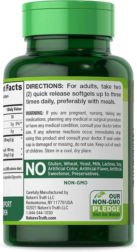 NATURE'S TRUTH - Nature's Truth Cold Pressed Evening Primrose Oil 1000Mg. 60 Capsulas Blandas - The Red Vitamin MX - Suplementos Alimenticios - {{ shop.shopifyCountryName }}