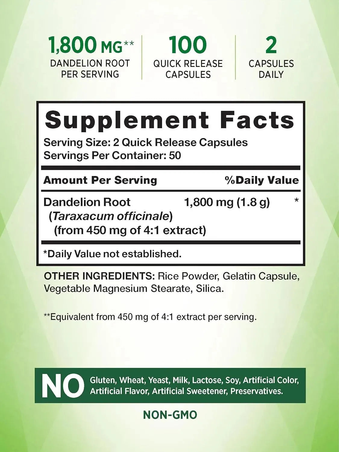 NATURE'S TRUTH - Nature's Truth Dandelion Root 1800Mg. 100 Capsulas - The Red Vitamin MX - Suplementos Alimenticios - {{ shop.shopifyCountryName }}