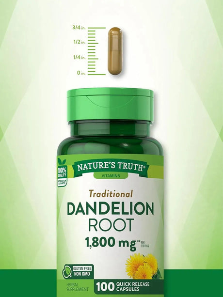 NATURE'S TRUTH - Nature's Truth Dandelion Root 1800Mg. 100 Capsulas - The Red Vitamin MX - Suplementos Alimenticios - {{ shop.shopifyCountryName }}