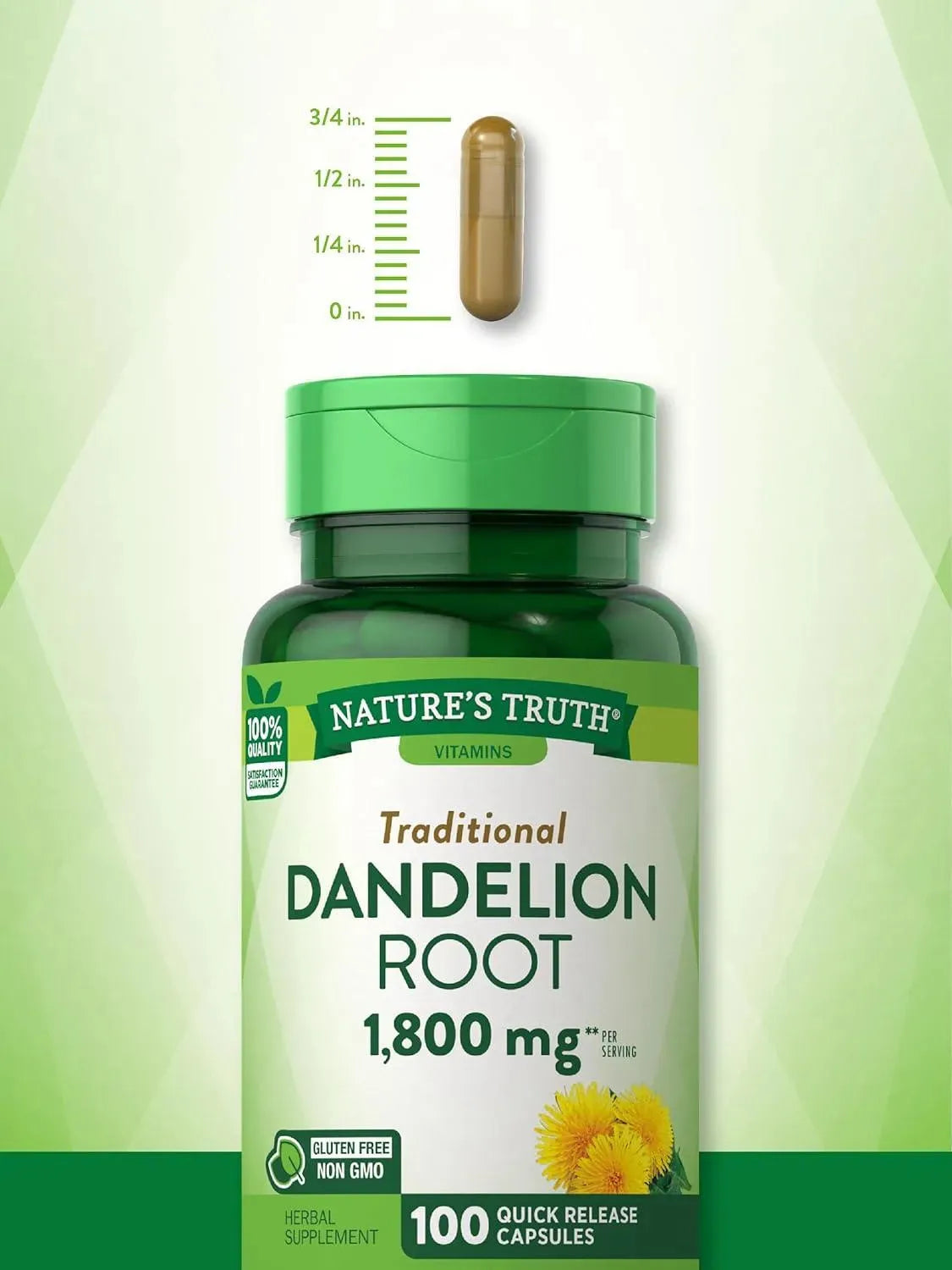 NATURE'S TRUTH - Nature's Truth Dandelion Root 1800Mg. 100 Capsulas - The Red Vitamin MX - Suplementos Alimenticios - {{ shop.shopifyCountryName }}