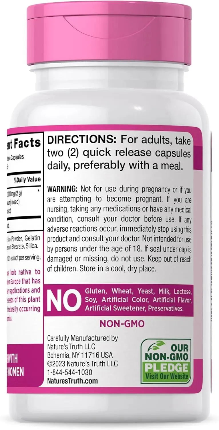 NATURE'S TRUTH - Nature's Truth Fenugreek Seed 2000Mg. 100 Capsulas - The Red Vitamin MX - Suplementos Alimenticios - {{ shop.shopifyCountryName }}