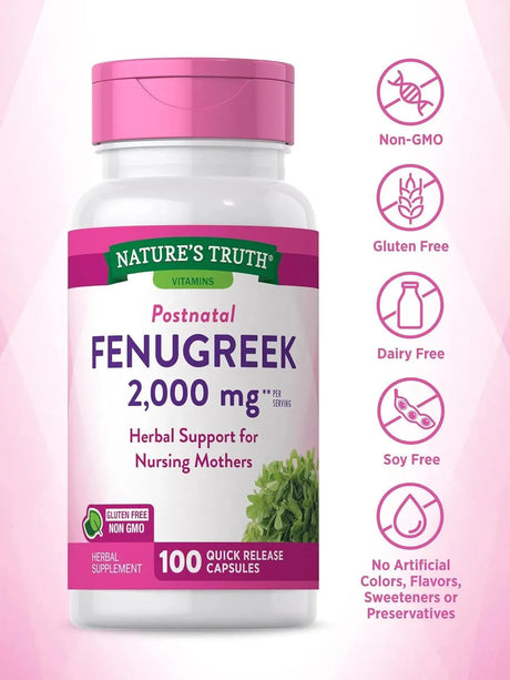 NATURE'S TRUTH - Nature's Truth Fenugreek Seed 2000Mg. 100 Capsulas - The Red Vitamin MX - Suplementos Alimenticios - {{ shop.shopifyCountryName }}