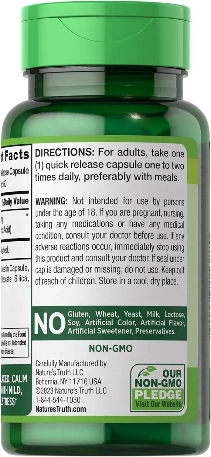 NATURE'S TRUTH - Nature's Truth GABA 750Mg. 60 Capsulas - The Red Vitamin MX - Suplementos Alimenticios - {{ shop.shopifyCountryName }}