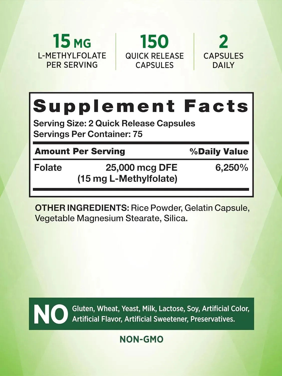 NATURE'S TRUTH - Nature's Truth L-Methylfolate 15Mg. 150 Capsulas - The Red Vitamin MX - Suplementos Alimenticios - {{ shop.shopifyCountryName }}