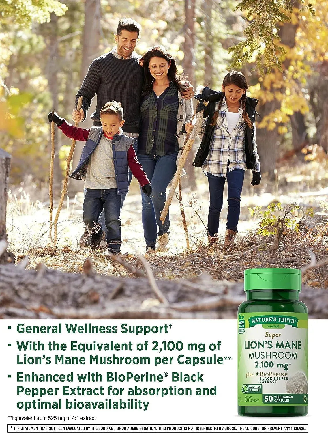 NATURE'S TRUTH - Nature's Truth Lions Mane Mushroom Supplement 2100Mg. 50 Capsulas - The Red Vitamin MX - Suplementos Alimenticios - {{ shop.shopifyCountryName }}