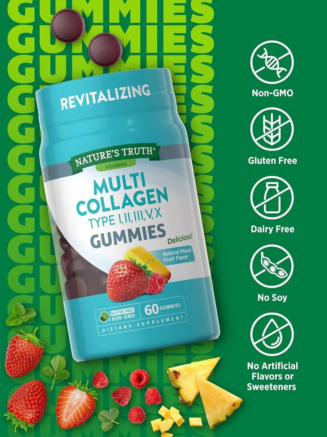 NATURE'S TRUTH - Nature's Truth Multi Collagen Gummies 60 Gomitas - The Red Vitamin MX - Suplementos Alimenticios - {{ shop.shopifyCountryName }}