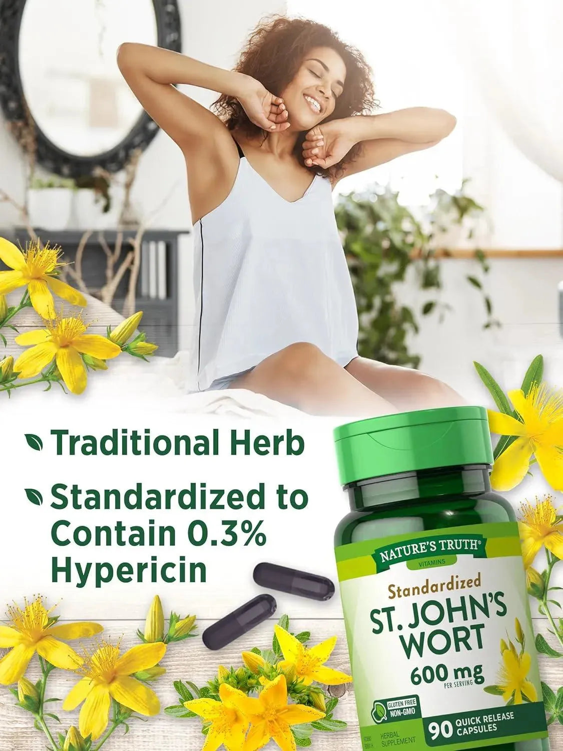 NATURE'S TRUTH - Nature's Truth St Johns Wort 600Mg. 90 Capsulas - The Red Vitamin MX - Suplementos Alimenticios - {{ shop.shopifyCountryName }}