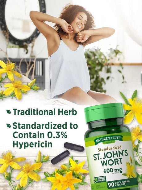 NATURE'S TRUTH - Nature's Truth St Johns Wort 600Mg. 90 Capsulas - The Red Vitamin MX - Suplementos Alimenticios - {{ shop.shopifyCountryName }}