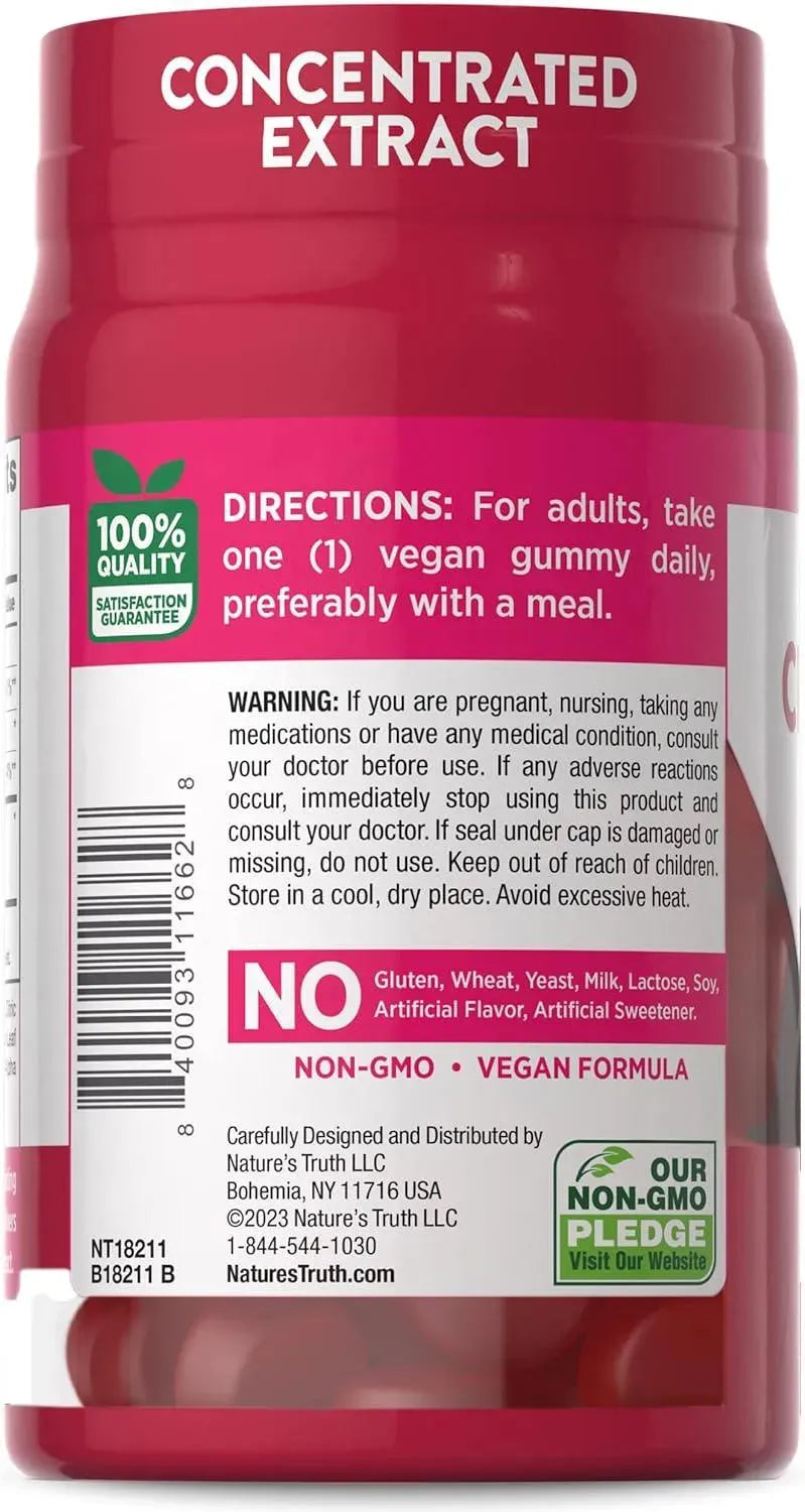 NATURE'S WAY - Nature's Truth Cranberry Gummies 60 Gomitas - The Red Vitamin MX - Suplementos Alimenticios - {{ shop.shopifyCountryName }}