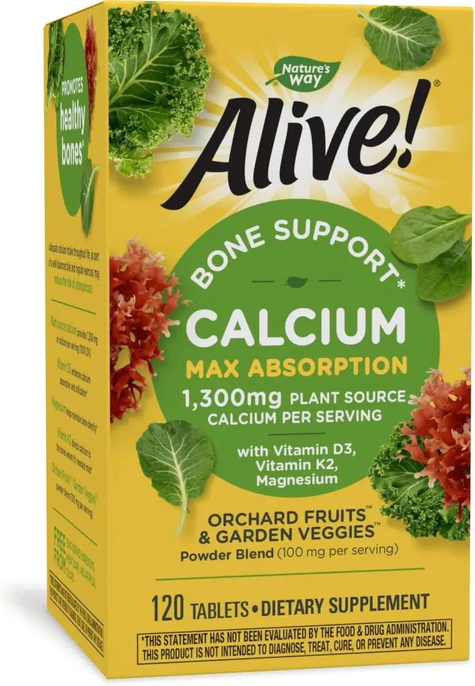 NATURE'S WAY - Nature's Way Alive! Calcium Bone Support 120 Tabletas - The Red Vitamin MX - Suplementos Alimenticios - {{ shop.shopifyCountryName }}