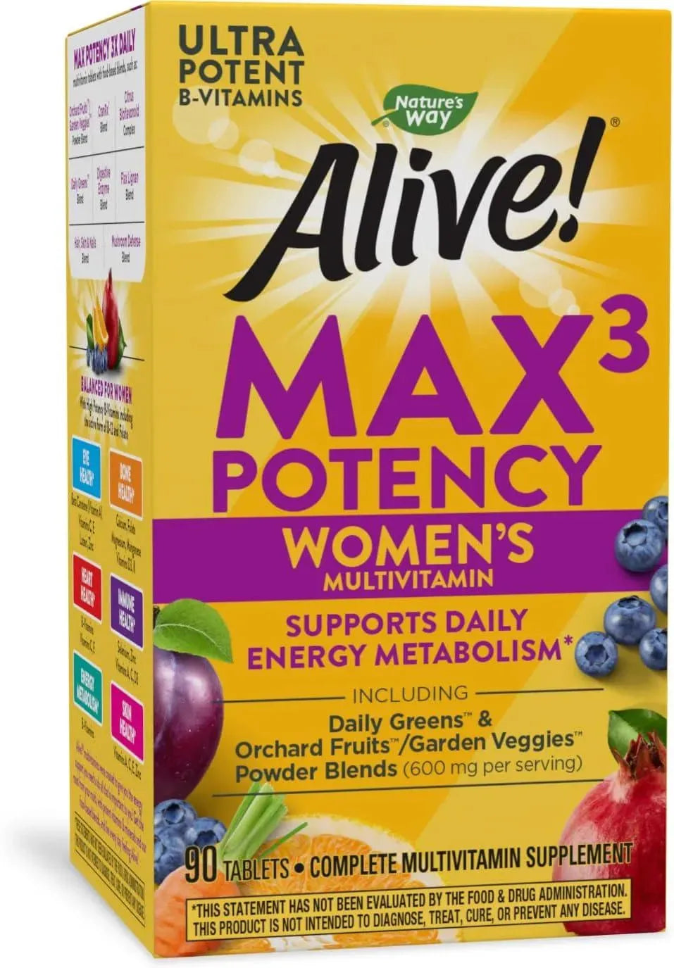 NATURE'S WAY - Nature's Way Alive! Max3 Potency Women's Multivitamin 90 Tabletas - The Red Vitamin MX - Suplementos Alimenticios - {{ shop.shopifyCountryName }}