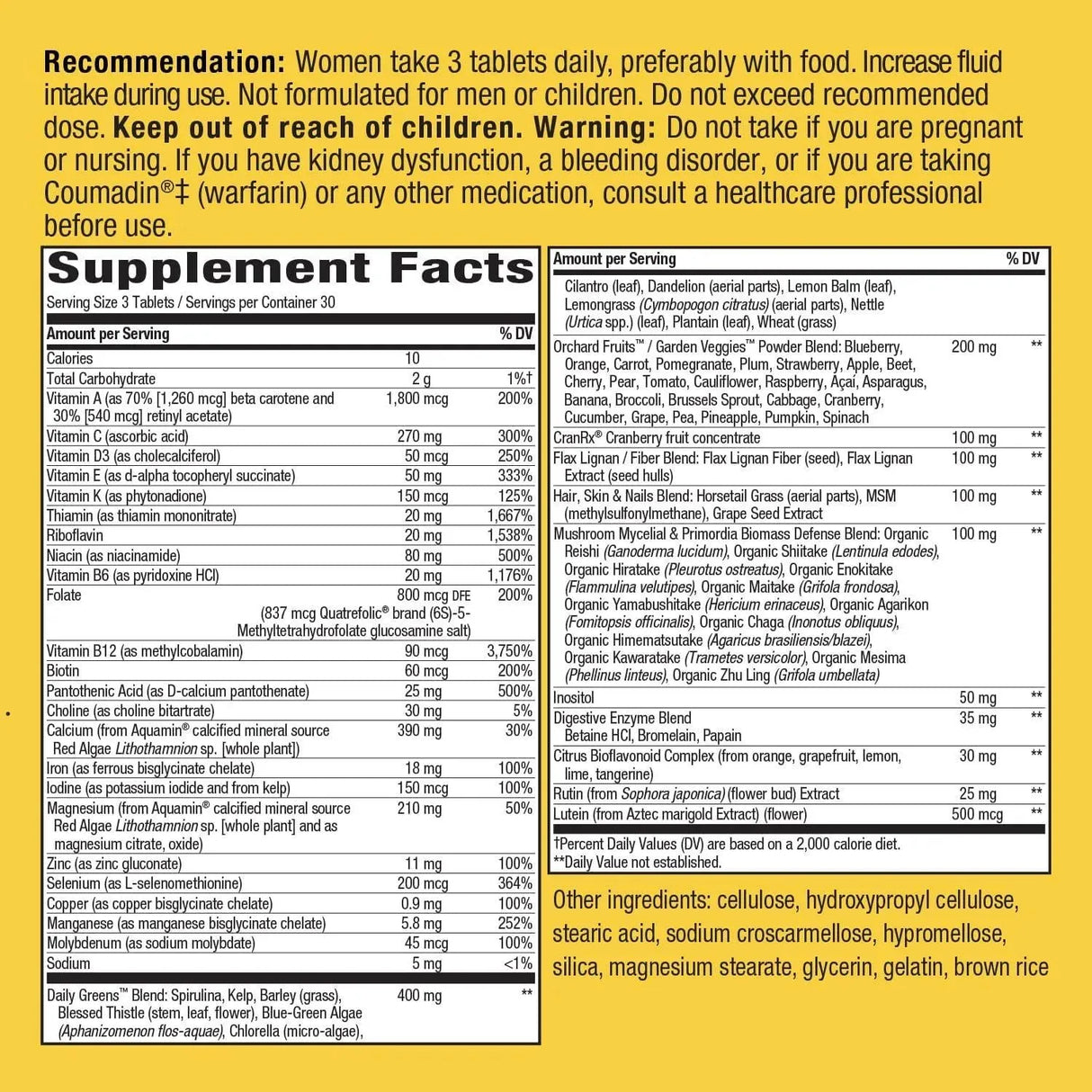 NATURE'S WAY - Nature's Way Alive! Max3 Potency Women's Multivitamin 90 Tabletas - The Red Vitamin MX - Suplementos Alimenticios - {{ shop.shopifyCountryName }}