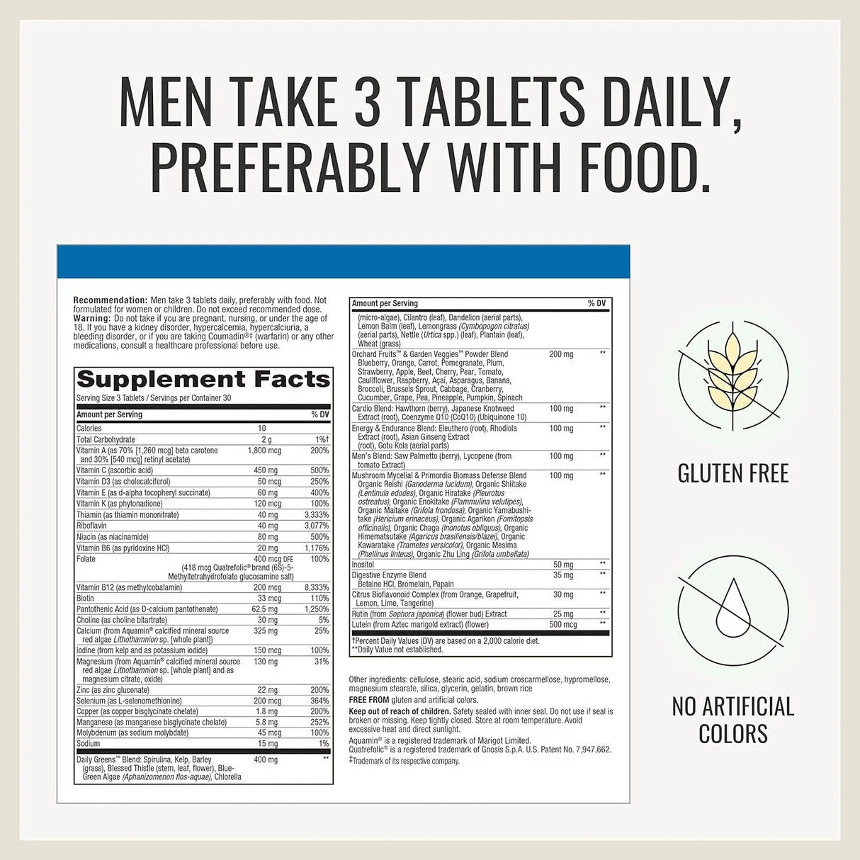 NATURE'S WAY - Nature's Way Alive! Men’s Max3 Potency Multivitamin 90 Tabletas - The Red Vitamin MX - Suplementos Alimenticios - {{ shop.shopifyCountryName }}