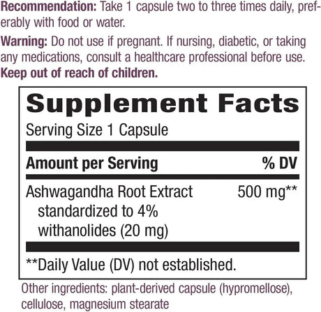 NATURE'S WAY - Nature's Way Ashwagandha 60 Capsulas - The Red Vitamin MX - Suplementos Alimenticios - {{ shop.shopifyCountryName }}