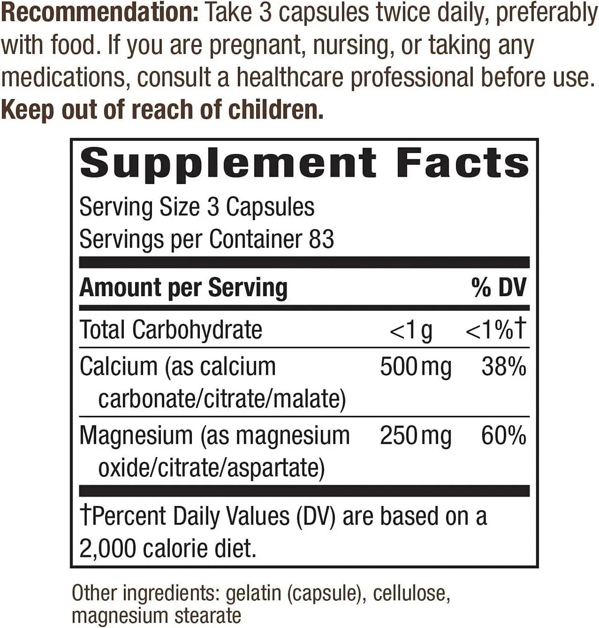 NATURE'S WAY - Nature's Way Calcium & Magnesium Mineral Complex 750Mg. 250 Capsulas - The Red Vitamin MX - Suplementos Alimenticios - {{ shop.shopifyCountryName }}