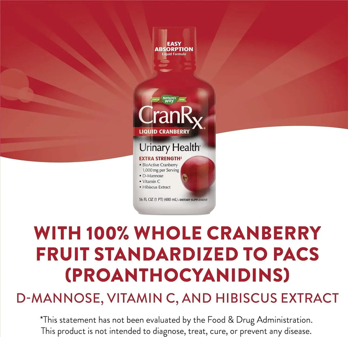 NATURE'S WAY - Nature's Way CranRx Extra Strength Cranberry 1,000Mg. 480Ml. - The Red Vitamin MX - Suplementos Alimenticios - {{ shop.shopifyCountryName }}