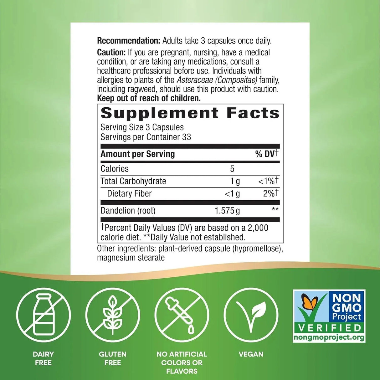 NATURE'S WAY - Nature's Way Dandelion Root 100 Capsulas - The Red Vitamin MX - Suplementos Alimenticios - {{ shop.shopifyCountryName }}