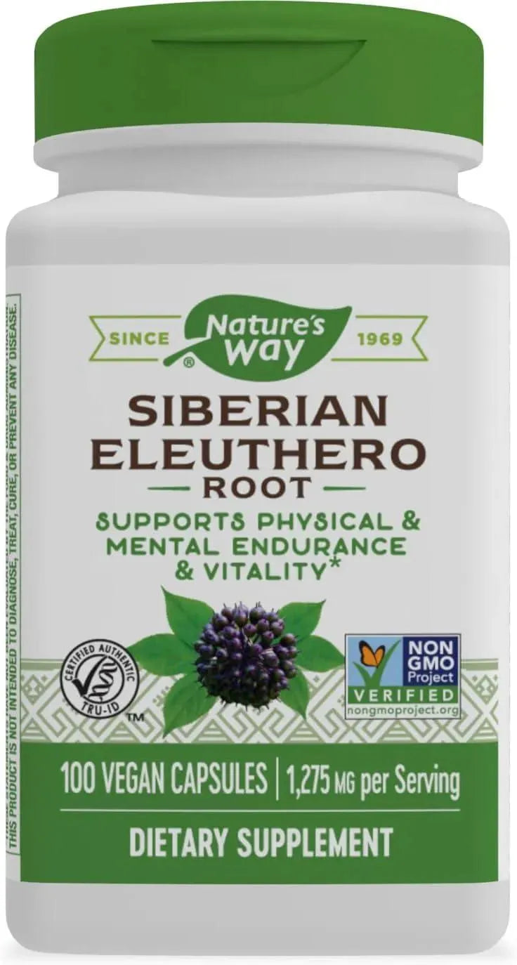 NATURE'S WAY - Nature's Way Premium Herbal Siberian Eleuthero Root 1275Mg. 100 Capsulas - The Red Vitamin MX - Suplementos Alimenticios - {{ shop.shopifyCountryName }}