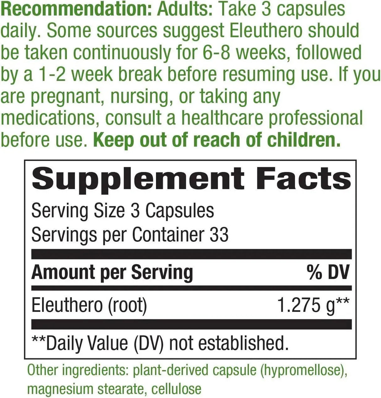 NATURE'S WAY - Nature's Way Premium Herbal Siberian Eleuthero Root 1275Mg. 100 Capsulas - The Red Vitamin MX - Suplementos Alimenticios - {{ shop.shopifyCountryName }}