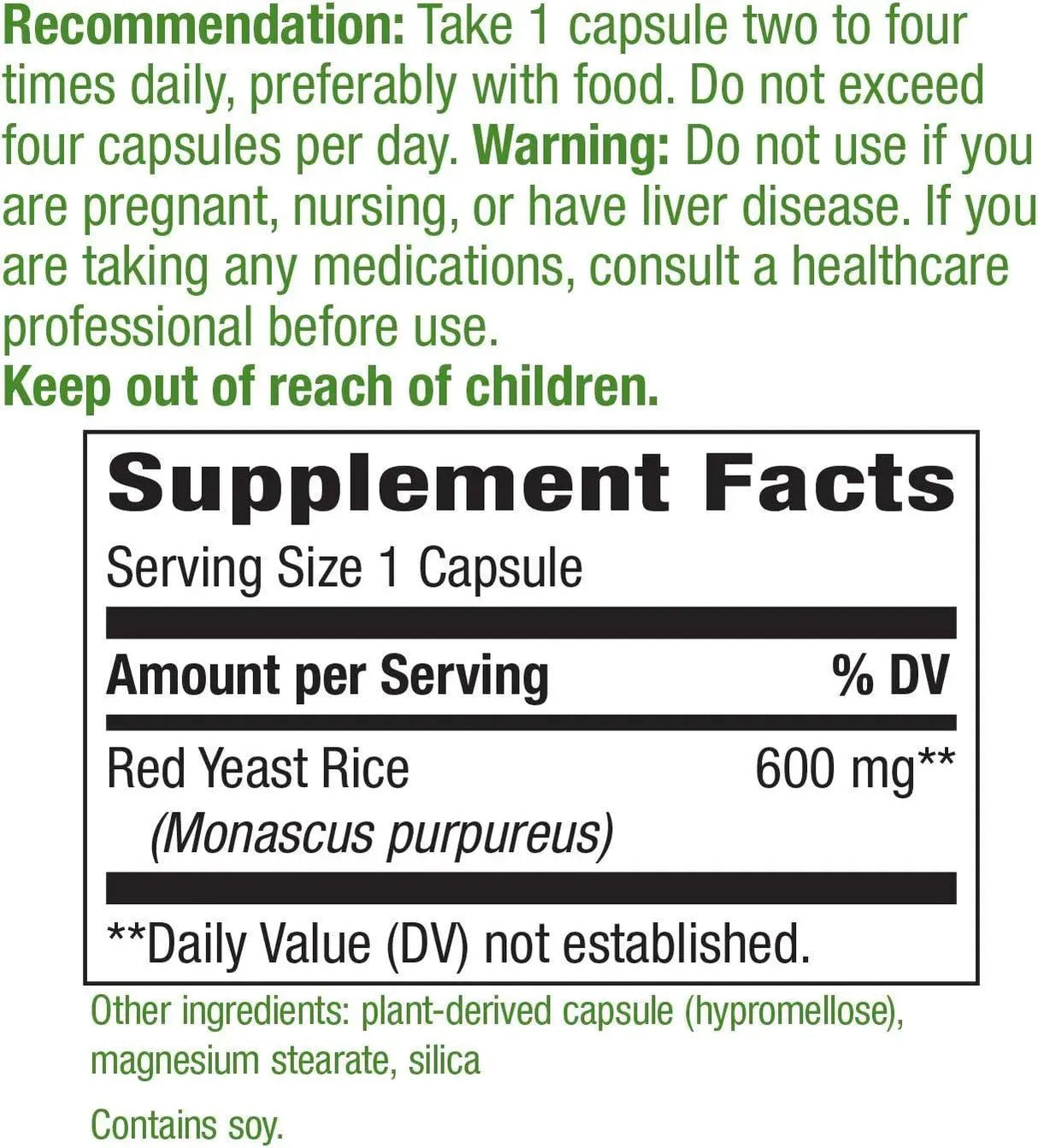 NATURE'S WAY - Nature's Way Red Yeast Rice 600Mg. 120 Capsulas - The Red Vitamin MX - Suplementos Alimenticios - {{ shop.shopifyCountryName }}