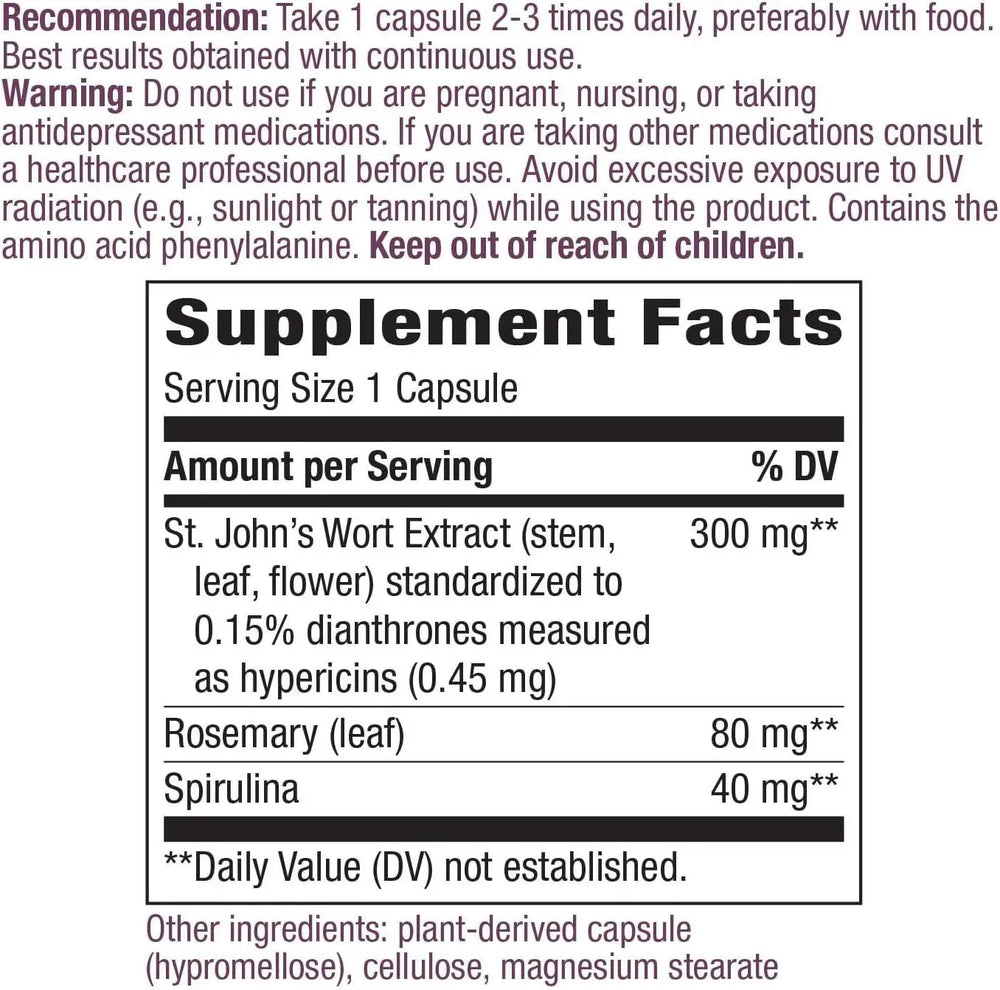 NATURE'S WAY - Nature’s Way St. John’s Wort 90 Capsulas - The Red Vitamin MX - Suplementos Alimenticios - {{ shop.shopifyCountryName }}