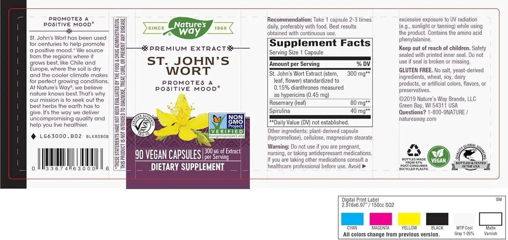 NATURE'S WAY - Nature’s Way St. John’s Wort 90 Capsulas - The Red Vitamin MX - Suplementos Alimenticios - {{ shop.shopifyCountryName }}