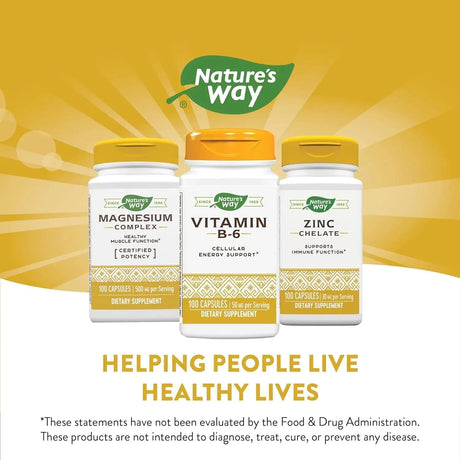 NATURE'S WAY - Nature's Way Vitamin B-6 50Mg. 100 Capsulas - The Red Vitamin MX - Suplementos Alimenticios - {{ shop.shopifyCountryName }}