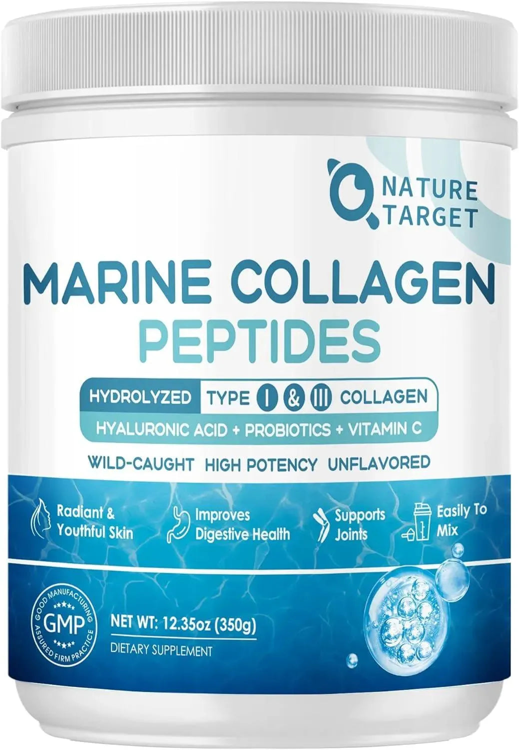 NATURE TARGET - Nature Target Marine Collagen Peptides Powder 350Gr. - The Red Vitamin MX - Suplementos Alimenticios - {{ shop.shopifyCountryName }}