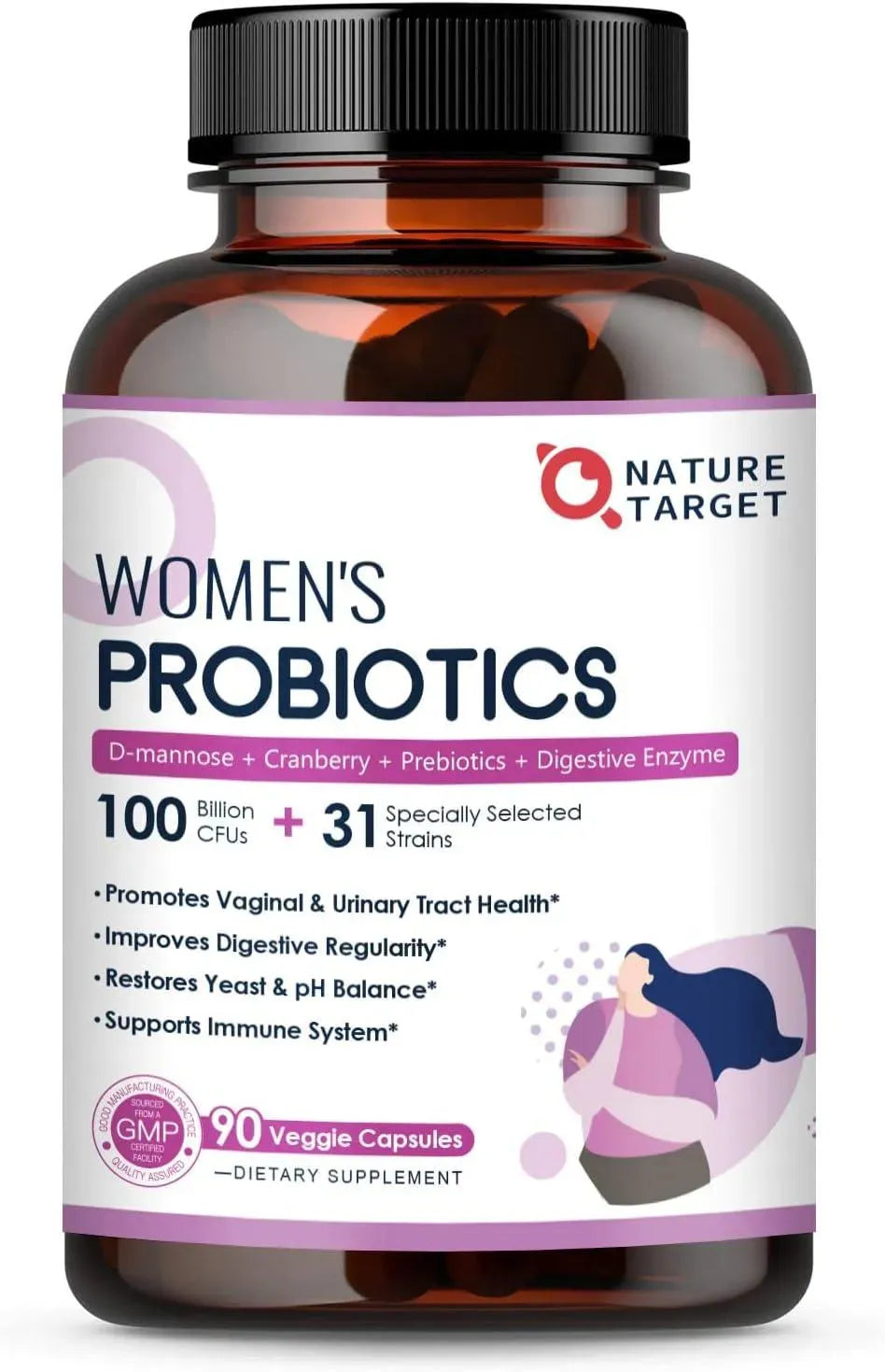 NATURE TARGET - Nature Target Probiotics for Women 100 Billion CFUs 90 Capsulas - The Red Vitamin MX - Suplementos Alimenticios - {{ shop.shopifyCountryName }}