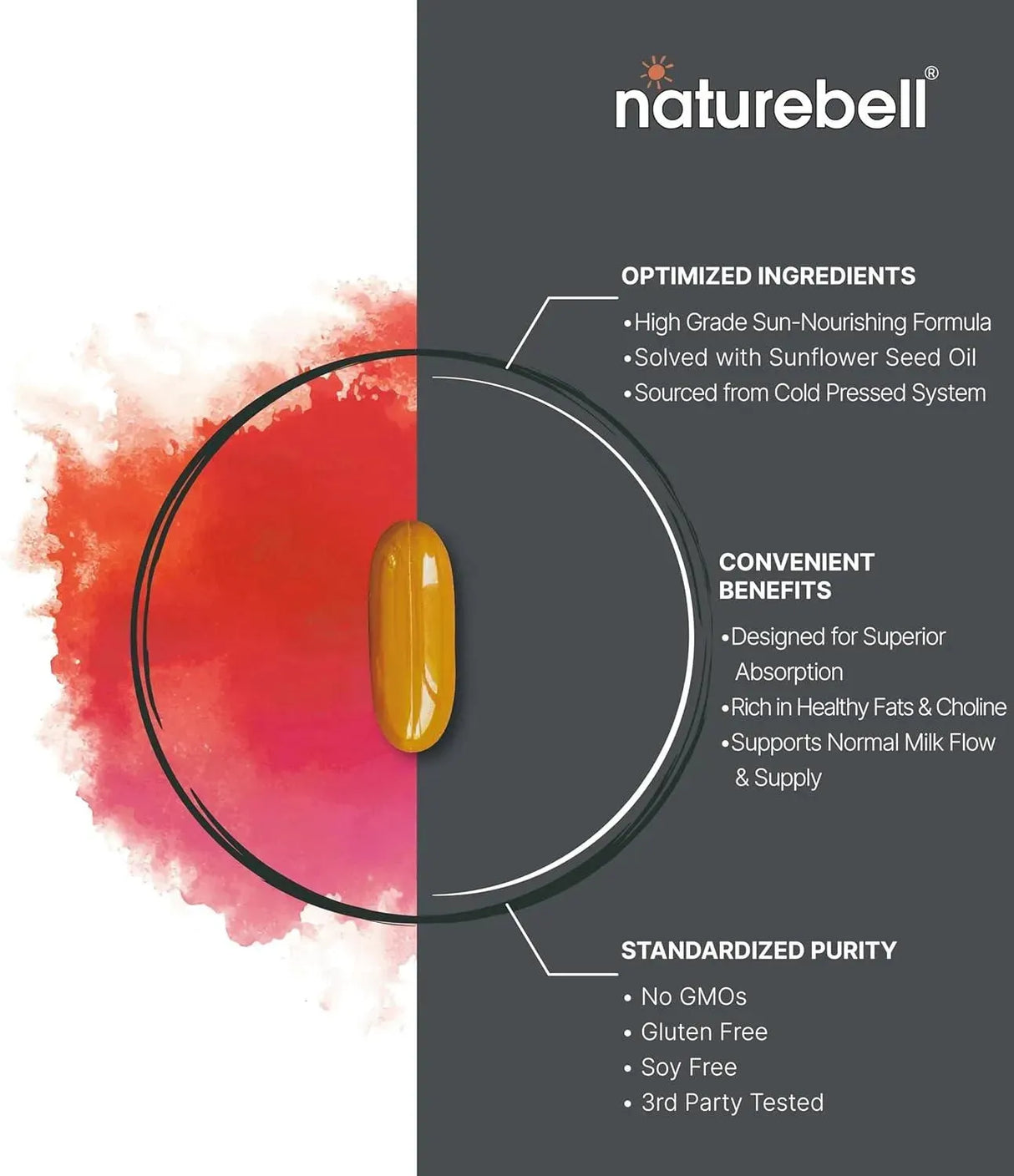NATUREBELL - NatureBell Sunflower Lecithin 2400Mg. 240 Capsulas Blandas - The Red Vitamin MX - Suplementos Alimenticios - {{ shop.shopifyCountryName }}