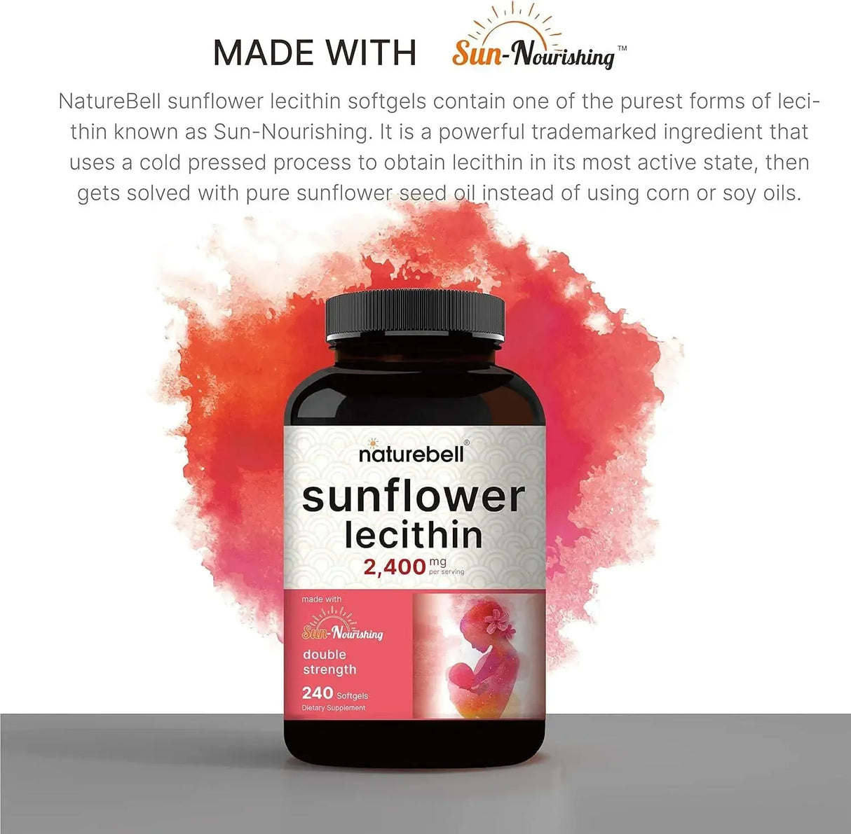NATUREBELL - NatureBell Sunflower Lecithin 2400Mg. 240 Capsulas Blandas - The Red Vitamin MX - Suplementos Alimenticios - {{ shop.shopifyCountryName }}
