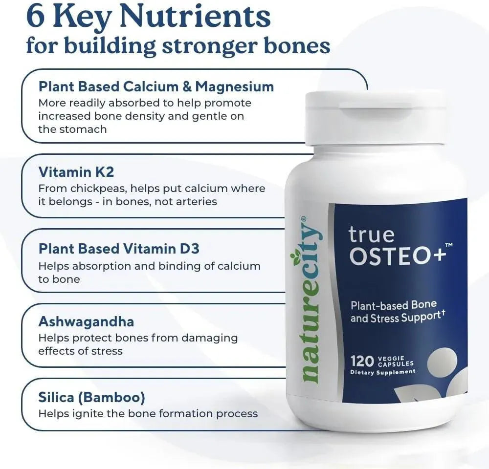 NATURECITY - NatureCity True-Osteo+ Supplement for Bone Strength 120 Capsulas - The Red Vitamin MX - Suplementos Alimenticios - {{ shop.shopifyCountryName }}