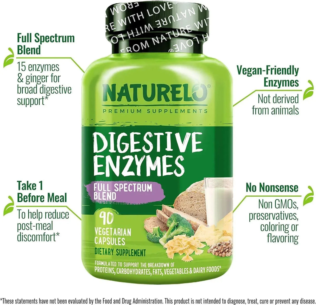 NATURELO - Naturelo Digestive Enzymes 90 Capsulas - The Red Vitamin MX - Suplementos Alimenticios - {{ shop.shopifyCountryName }}