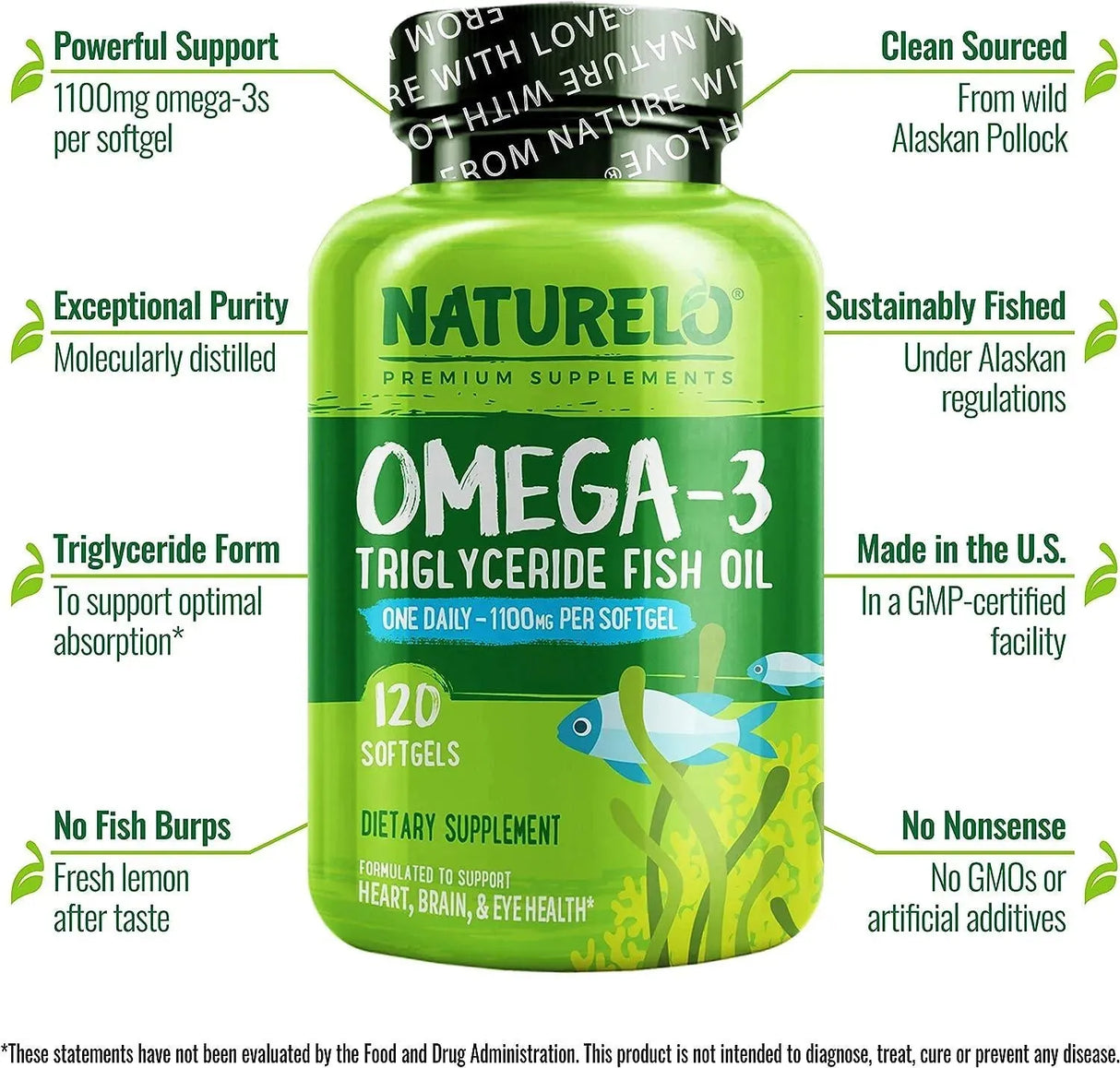 NATURELO - NATURELO Omega-3 Fish Oil Supplement 120 Capsulas Blandas - The Red Vitamin MX - Suplementos Alimenticios - {{ shop.shopifyCountryName }}