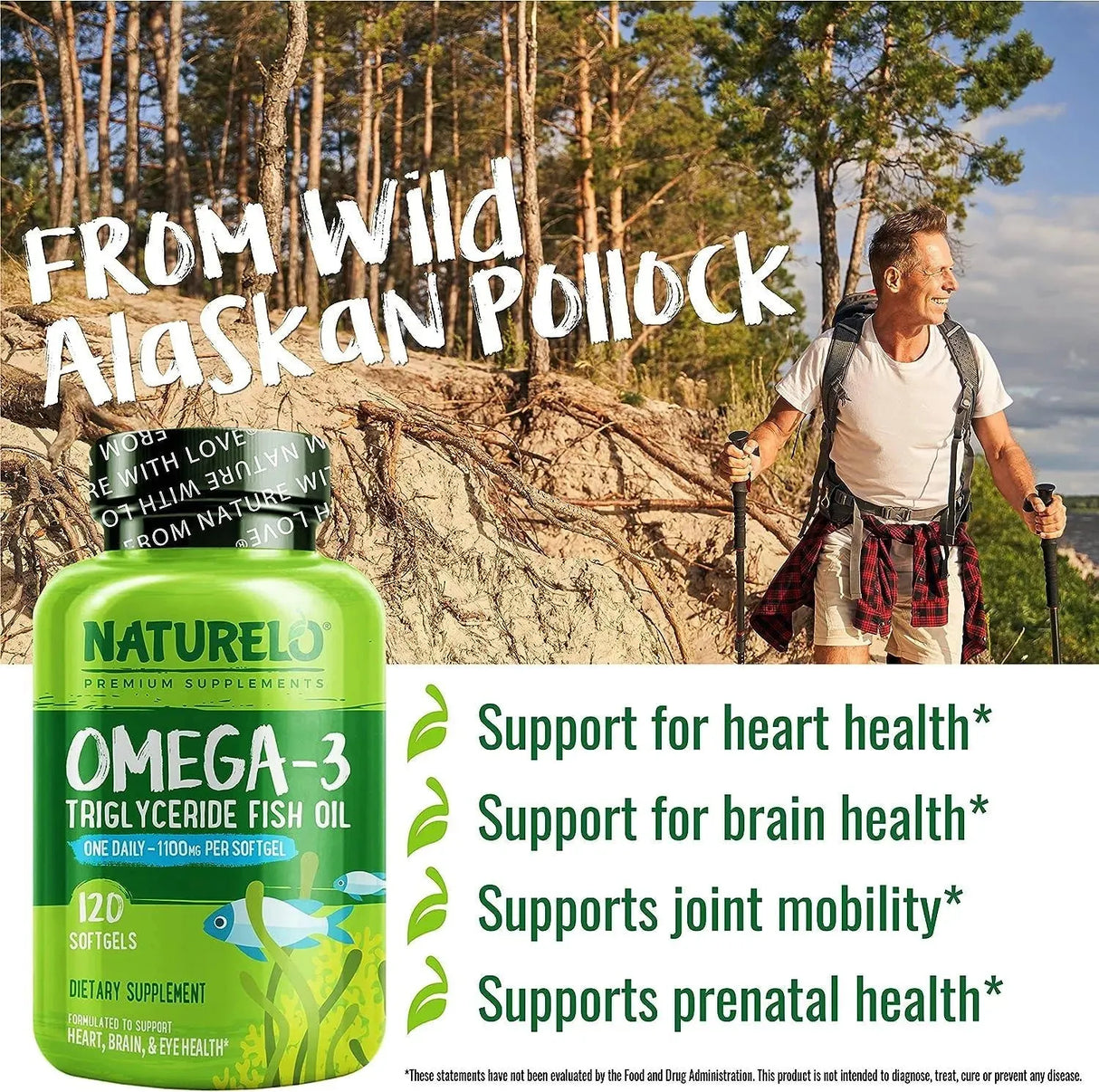 NATURELO - NATURELO Omega-3 Fish Oil Supplement 120 Capsulas Blandas - The Red Vitamin MX - Suplementos Alimenticios - {{ shop.shopifyCountryName }}