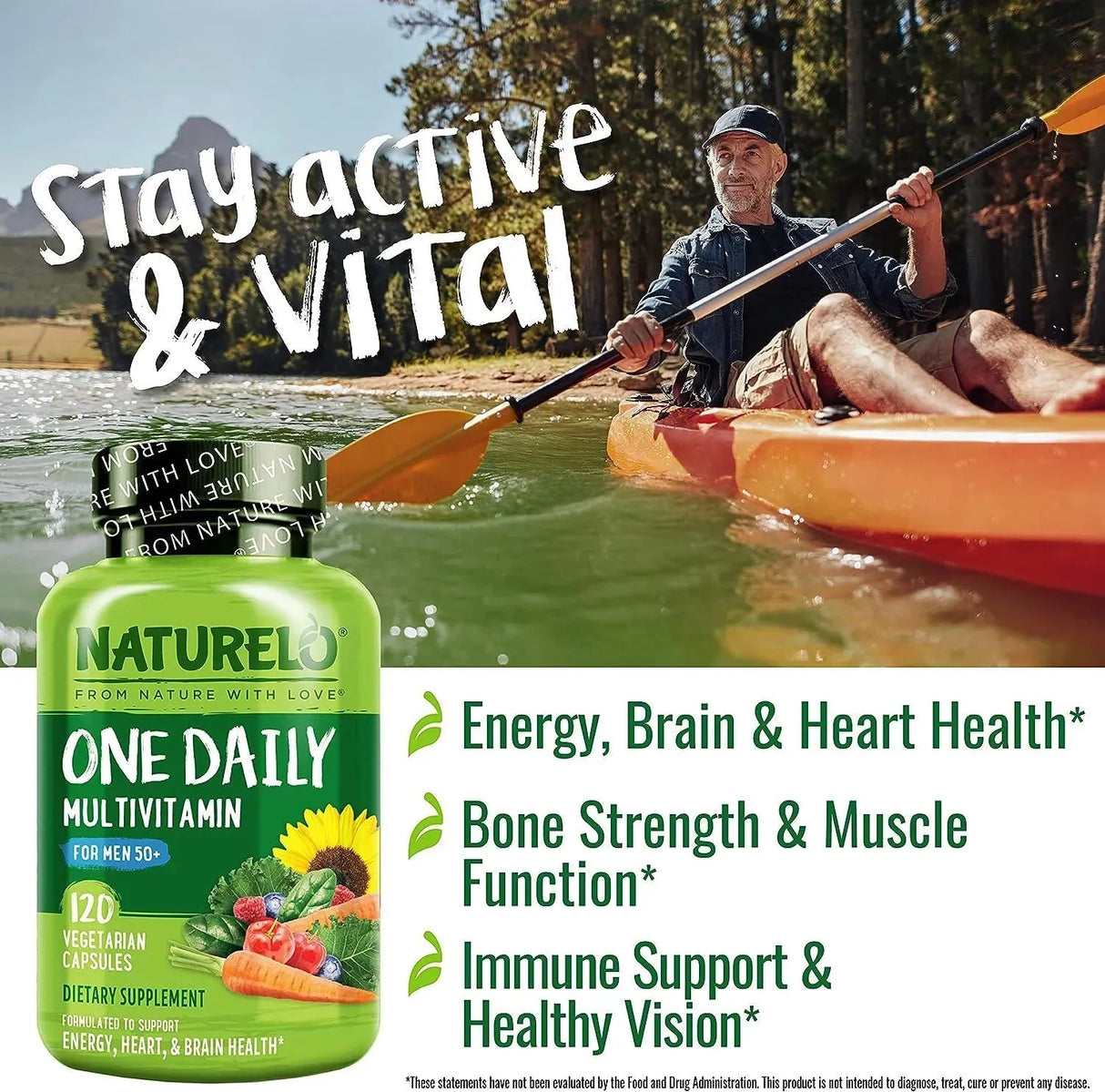 NATURELO - Naturelo One Daily Multivitamin for Men 50+ 120 Capsulas - The Red Vitamin MX - Suplementos Alimenticios - {{ shop.shopifyCountryName }}