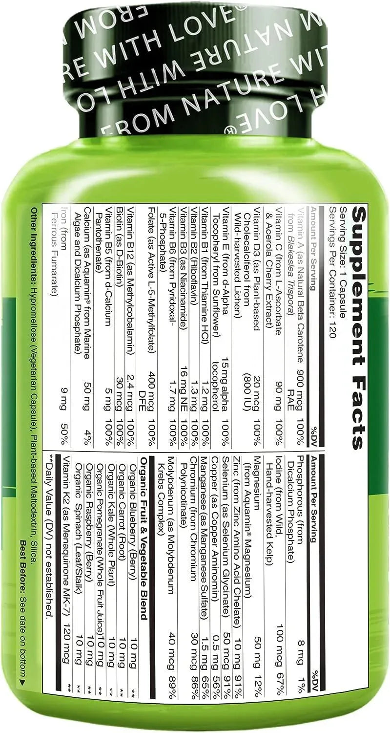 NATURELO - Naturelo One Daily Multivitamin for Women 120 Capsulas - The Red Vitamin MX - Suplementos Alimenticios - {{ shop.shopifyCountryName }}