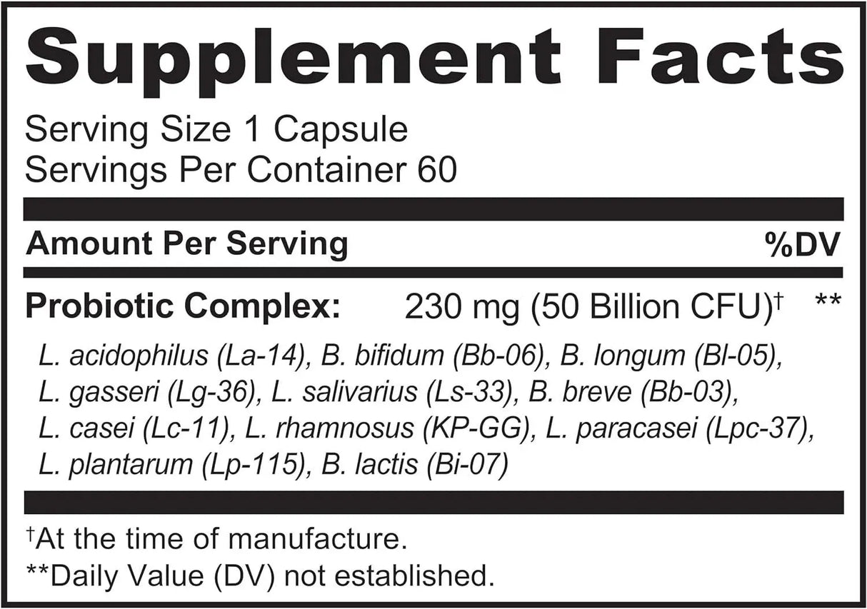 NATURELO - Naturelo Probiotics 50 Billion CFU 60 Capsulas - The Red Vitamin MX - Suplementos Alimenticios - {{ shop.shopifyCountryName }}