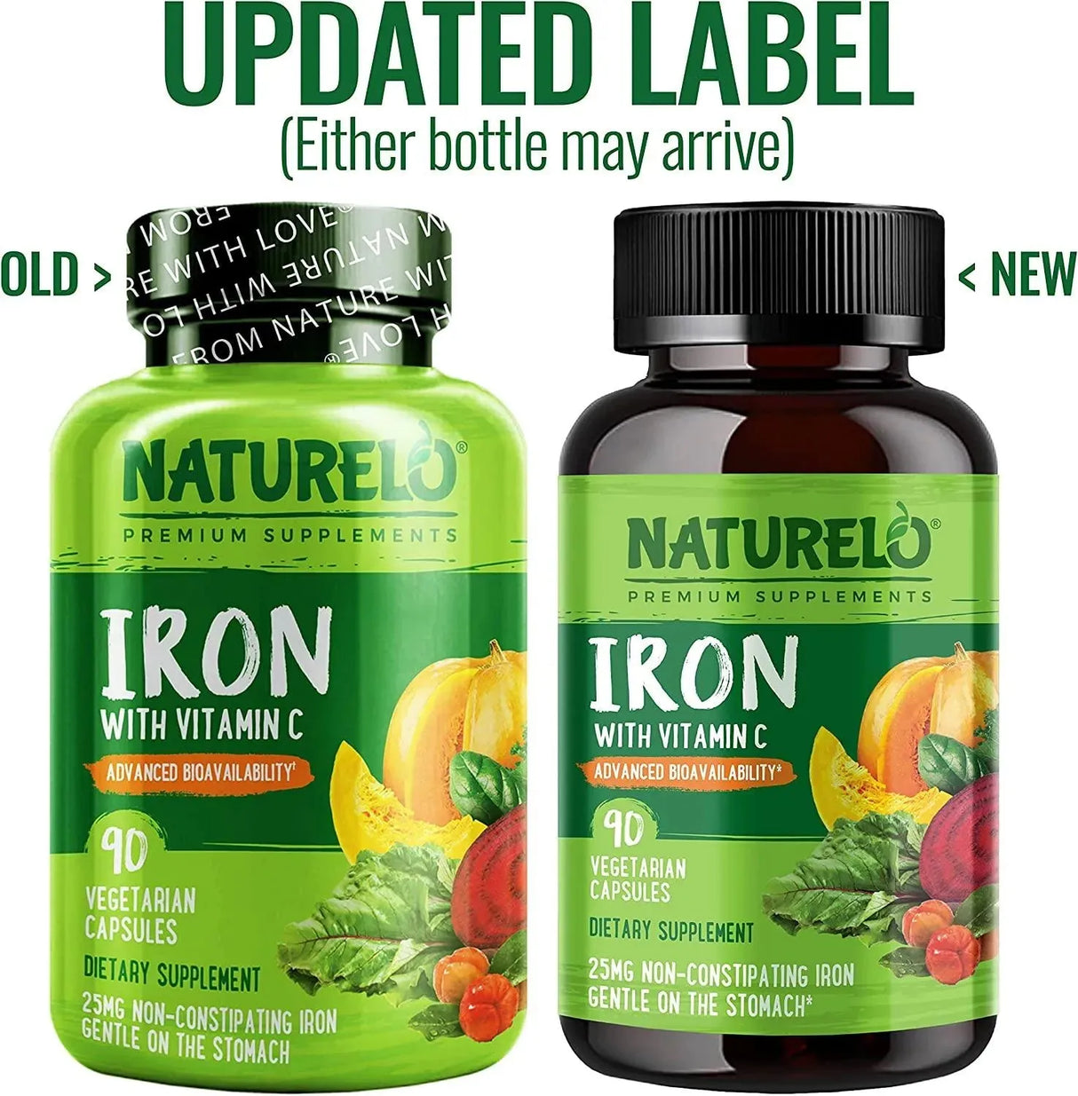 NATURELO - NATURELO Vegan Iron Supplement with Vitamin C and Organic Whole Foods 90 Capsulas - The Red Vitamin MX - Suplementos Alimenticios - {{ shop.shopifyCountryName }}