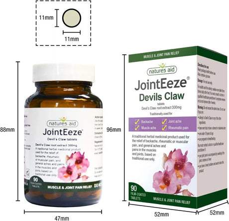 NATURES AID - Natures Aid JointEeze Devils Claw Root Extract 300Mg. 90 Tabletas - The Red Vitamin MX - Suplementos Alimenticios - {{ shop.shopifyCountryName }}