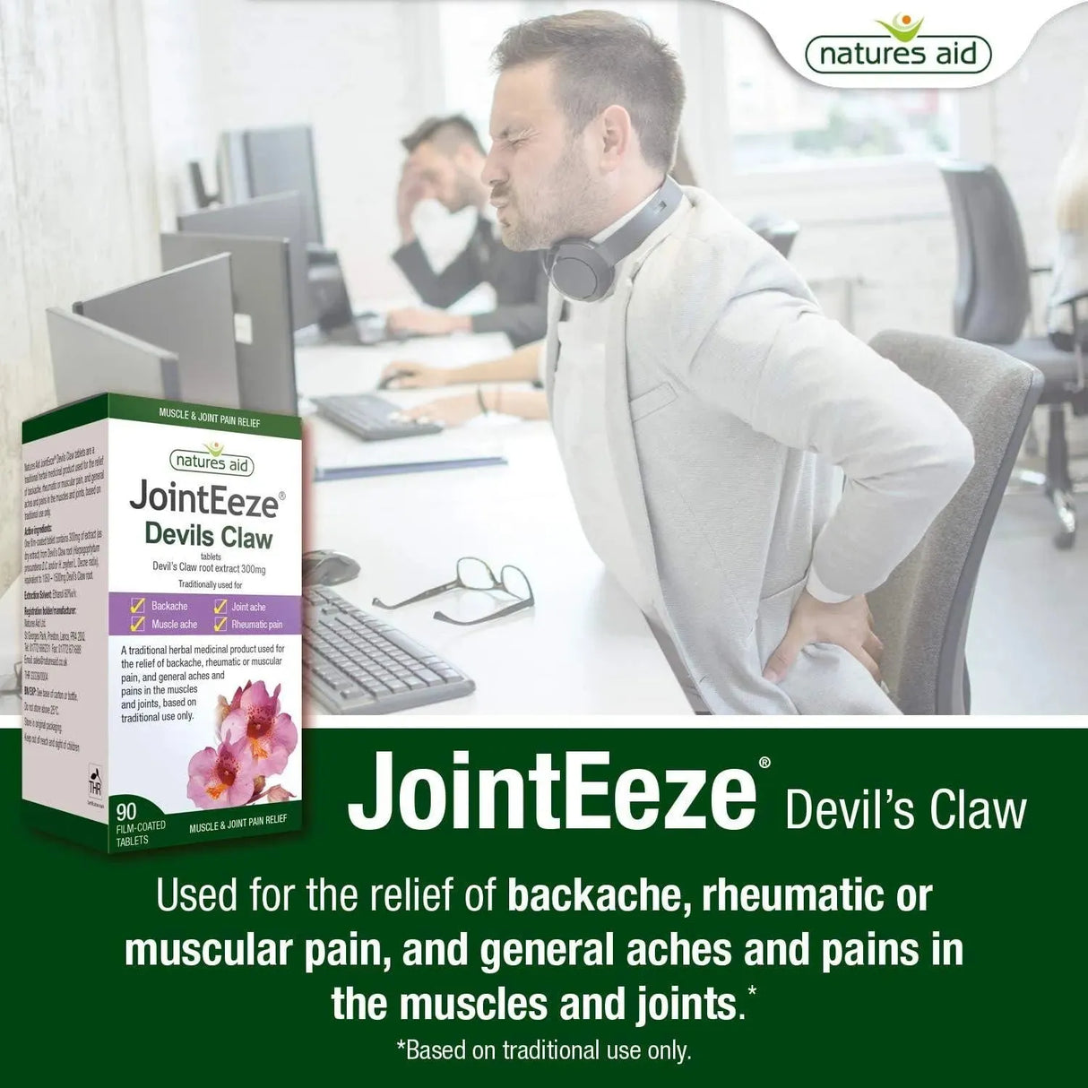 NATURES AID - Natures Aid JointEeze Devils Claw Root Extract 300Mg. 90 Tabletas - The Red Vitamin MX - Suplementos Alimenticios - {{ shop.shopifyCountryName }}