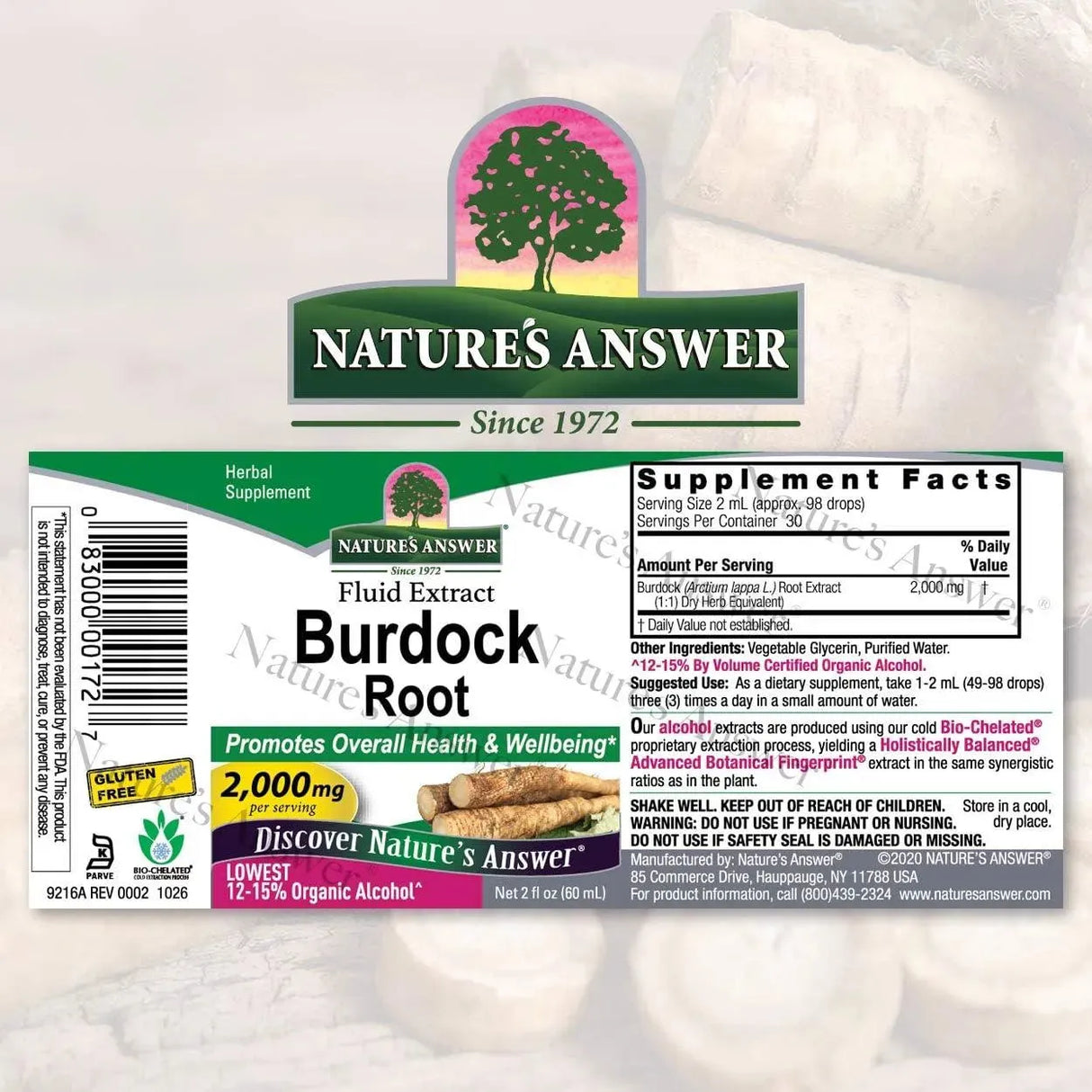 NATURE´S ANSWER - Nature's Answer Burdock Root Extract 2 Fl.Oz. - The Red Vitamin MX - Suplementos Alimenticios - {{ shop.shopifyCountryName }}